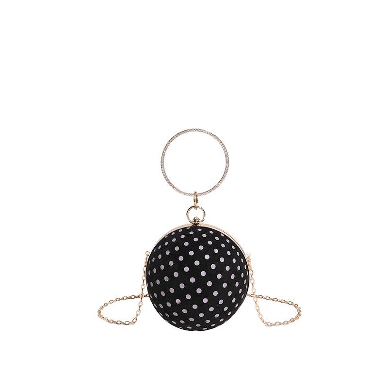 Fashionable Hand-held Small Crossbody Round Bag, Light Luxury Single-shoulder Crossbody Chain Bag