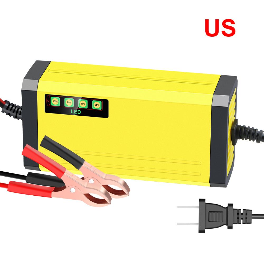 Wet Dry Lead Acid Battery 220V Power Puls Repair Charger 12V 2A Moto Truck Battery Charger Car Battery Charger LED Display