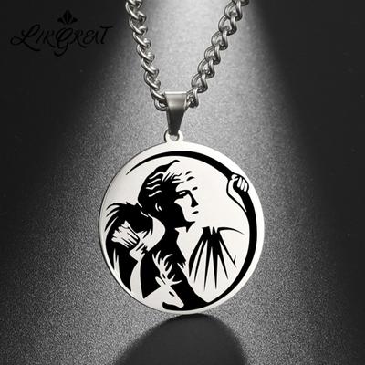 Amulet Hunter Pendant Necklace For Men Greek Mythology Stainless Steel Chain Necklace Women Charm Jewelry Gifts