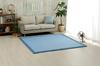 IKEHIKO Randa Blue Rug, Rectangular, Approx. 180 X 240 Cm, Cool To the Touch, Hand Washable, Quilted, Non-Slip, Simple Design, #1294230045101