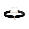 Vintage Black Velvet Choker Necklace for Women Collar Torques Neck Jewelry Black Boho Stretch Yin Yang Charm Gothic Punk