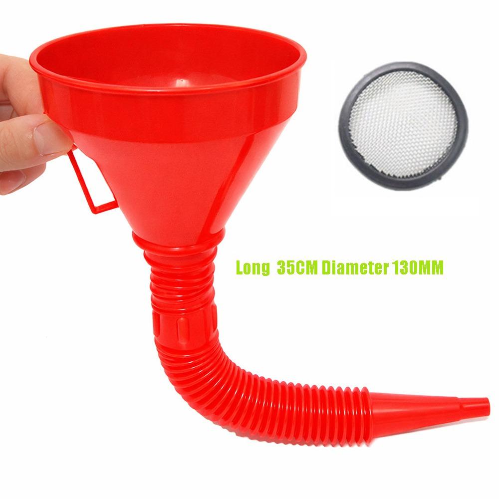 

Plastic Oiler Filter Funnel Detachable Hose Long Mouth Engine Refueling Funnel Safety with Filter Fueling Funnel Travel
