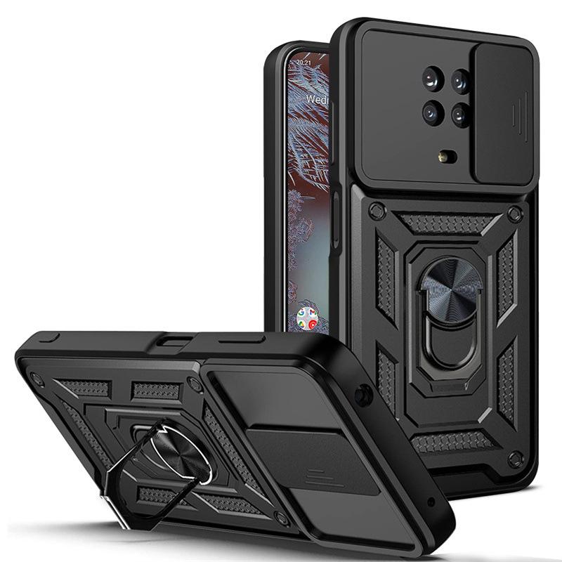 Подходит для Nokia G10 чехол-кольцо NOKIA C30 cis-armor окно выдвижная машина магнитная защитная крышка Nokia G10/G20 чёрный