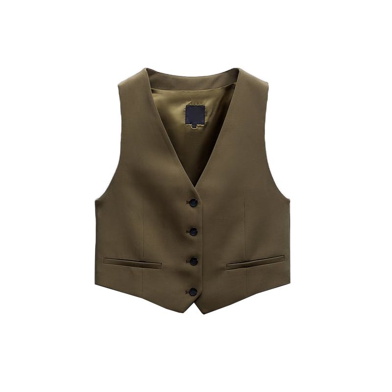 Suit Women's Work Clothing Slim-Fit Short Vest 2010823 2010724 High Waist Wide Leg Pants 4661513