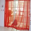 1 pc Colorful Sheer Tulle Curtains Polyester Solid Color Rod Pocket Curtain For Bedroom Kitchen Living Room Kid Room Classroom