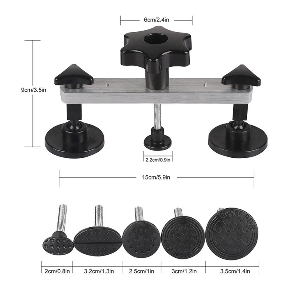 Professional Car Repair Tool Aluminum Alloy Car Paintless Dent Puller Bridge Repair Hand Tools Kit for Auto Hail Damage Fix Set