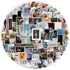 100 Pieces of Nordic European Retro Series Graffiti Stickers for Water Cups, Mobile Phones, Waterproof Decoration, and Creative Stickers