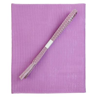 Kyo Tamayura Summer Ro Obiage and Obi-jime Set, Flat Braid, Pure Silk, Lace Obi-jime, Ro Rinzu (10 Red Wisteria (Boxed))
