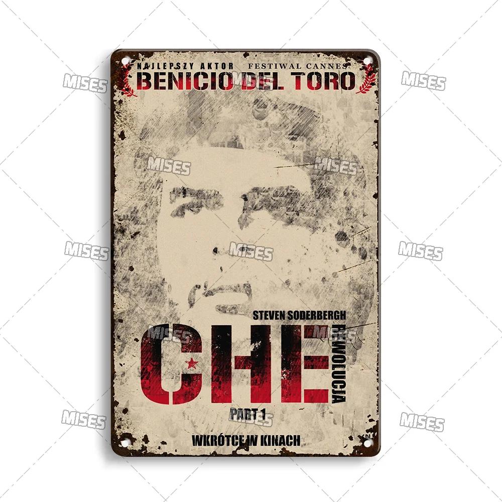 MISES 2008 Klassisk Film Che Guevara Metallaffisch Gammal Metallplåt Retro Metallplatta Väggplatta Hemklubb Industriell Dekor