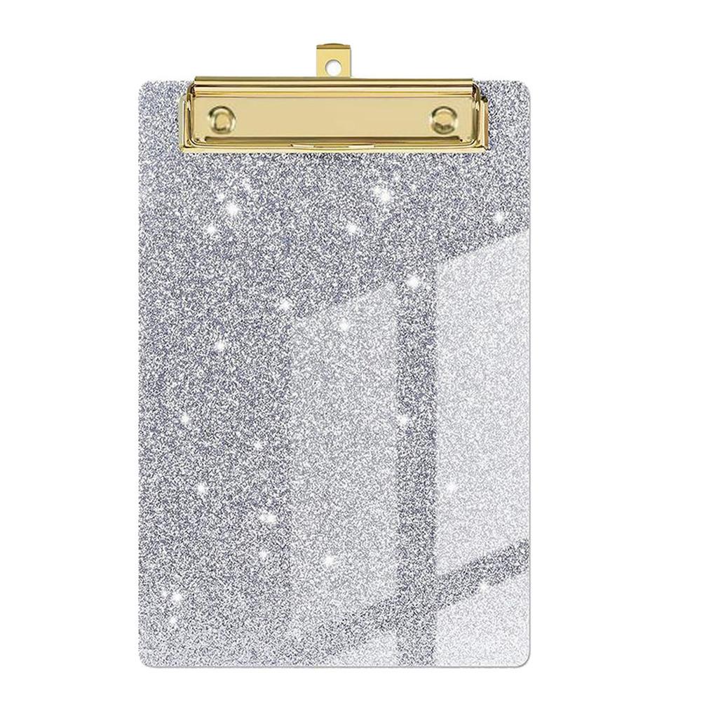 Sparkle Acrylic File Folder Clips With Metal Pressure Clamp For Office And Gift Use