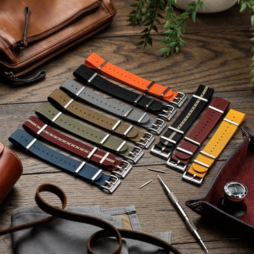 WatchGecko Ridge Military Nylon Watch Band - Stylish and Durable Bond - 20mm