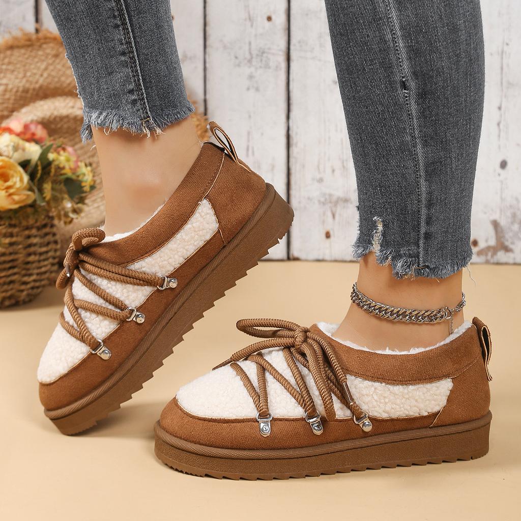 Large Size Thick-soled Snow Boots for Women, New Velvet and Thickened Cotton Shoes for Women In Autumn and Winter