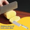 Stainless Steel Crinkle Fry Cutter Dough Vegetable Fruit Crinkle Wavy Slicer Knife Potato Cutter Chopper French Fry Maker Tools