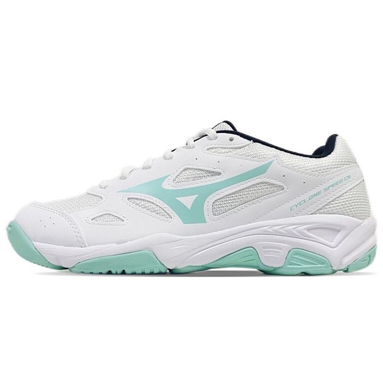 

Mizuno Cyclone Speed 1 CN Амортизация Нескользящие Износостойкие Дышащие Низкие Кроссовки для Бадминтона Унисекс Бело-Синие V1GA218111 35
