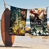 A-Attack On T-Titan Microfiber Printed Beach Towel Mountain Climbing Yoga Beach Swimming Running Absorbent Soft Towel