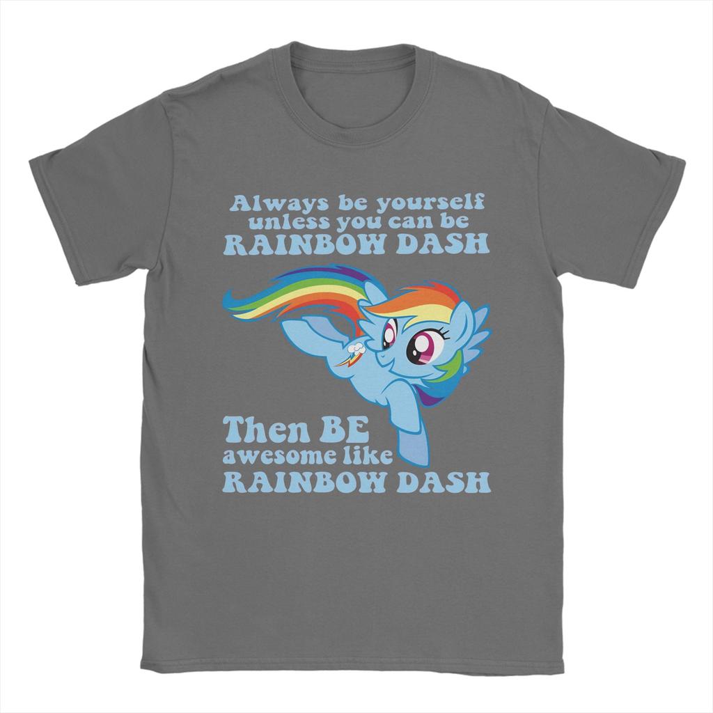 Unisex Rainbow Dash T Shirts Cotton Clothes Creative Short Sleeve Crewneck Tees Plus Size TShirts