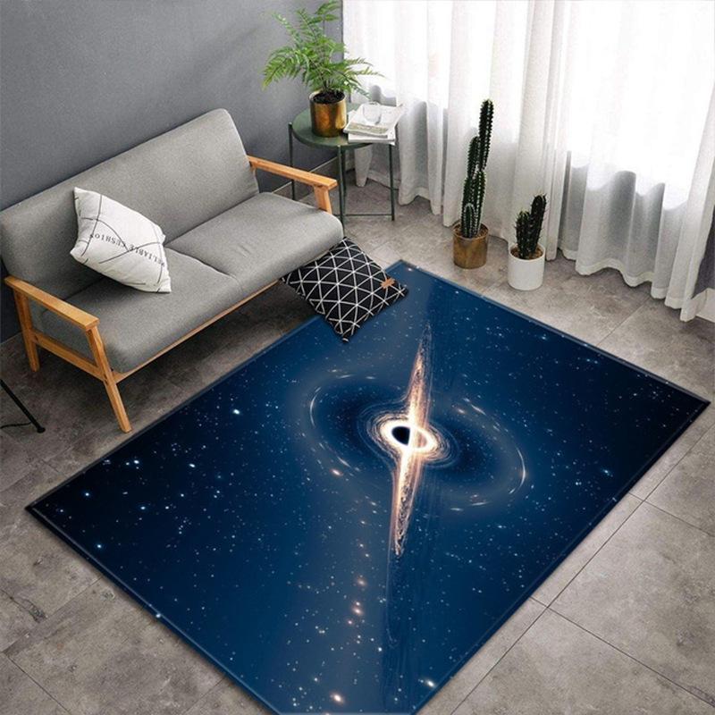 

Cartoon Planet crystal velvet carpet Bedroom Room Bedroom bed blanket covered with space star living room carpet 40X60CM