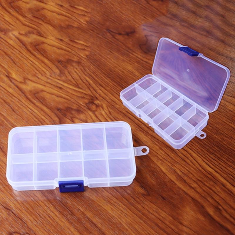 10 Grid Storage Box Plastic Single Compartment Size Adjustable Jewelry Organizer Container for Case Organizer Boxes Tool