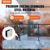 Glass Clamp 4 PCS Square Railing Bracket for 0.31 "-0.47 " Glass Silver