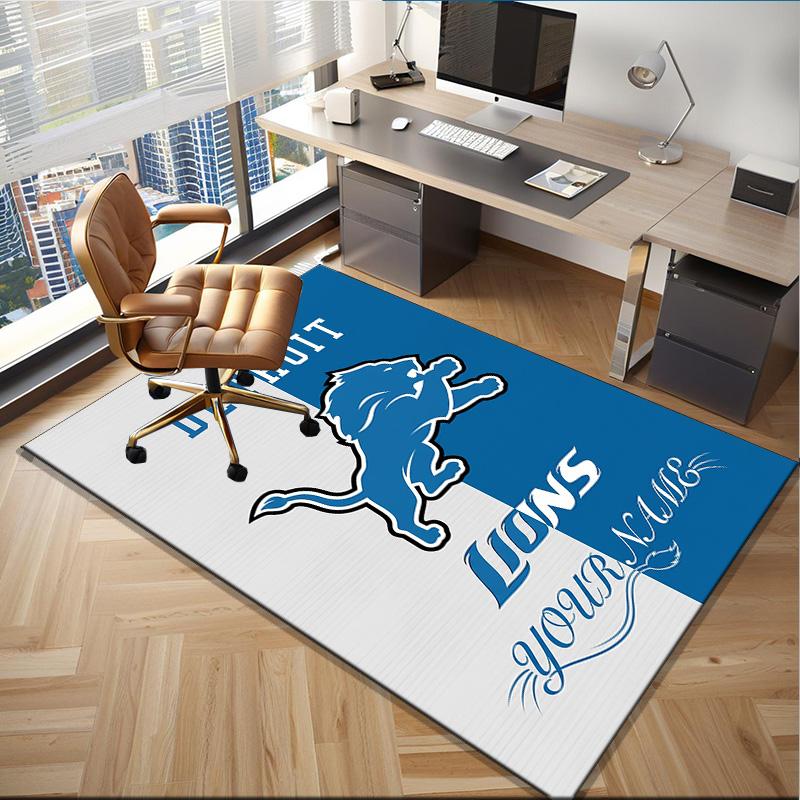 Custom Name Rug Lions Team Area Rug Suitable for Indoor And Outdoor,Carpets for Homes, Offices,Living Rooms,Home Decor,Christmas Gift