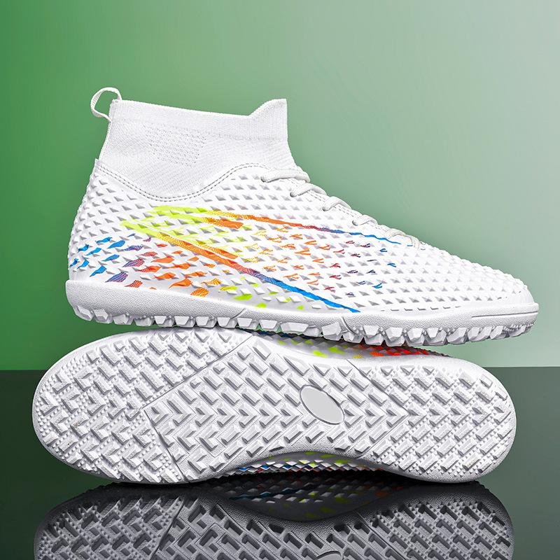 Popular New Youth Football Shoes Men's High-top Long Broken Nails Student Professional Training Shoes Jinjiang Shoes