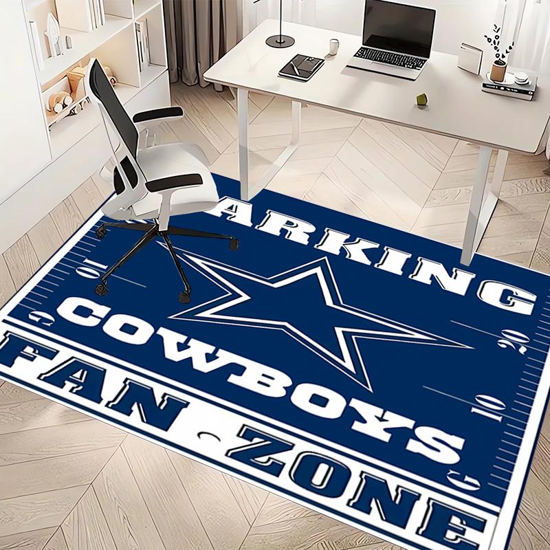1pc Dallas Cowboys Print Area Rug - Soft, Washable Non-Slip Indoor Mat, Living Room, Home Office Decorative Rug,Office Decorative