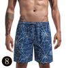 Men's casual shorts, men's shorts 2025 model, featuring tree branch and leaf patterns