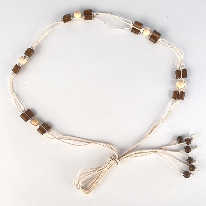 

Женский Богемный Этнический Стиль Декоративный Тонкий Ремень Бисером Плетеный Кисточка Платье Цепочка на Талию Тонкий Ремень Женский