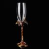 Shangqi Carved Enamel Crystal Champagne Glass Gift Set