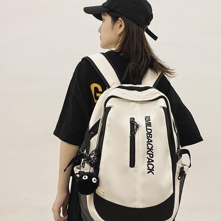 Schulranzen Hong Kong Stil Lässiger Partner Rucksack Große Kapazität Trendig Cool Reise Computer Rucksack Für Männer und Frauen Vielseitig Studenten