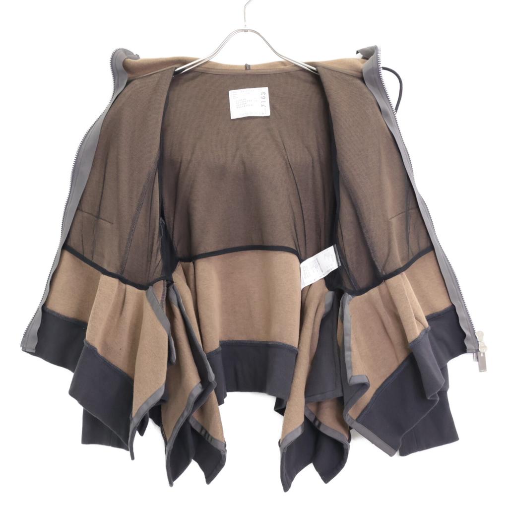 Sacai 24-07163 Sponge Sweat Parka Tops 38 grayUsed