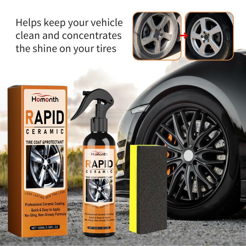 Car Wheel Rust Dust Remover Polishing Spray Tire Refurbishing Agent Dustproof Long Lasting for Car Enthusiast Garage