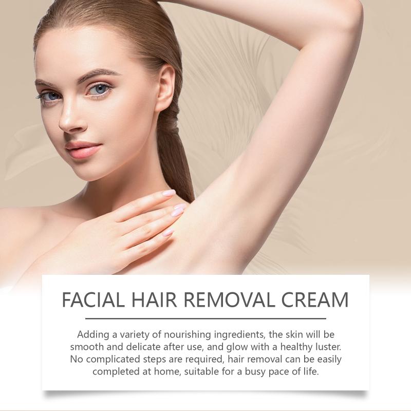 100G Coconuts Oil Facial Hair Removal Creams,Gentle Facial Depilatory Cream,Non-Irritating Depilatory Cream,For Underarms Legs 1pcs