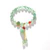 Lotus Pod Bracelet Green Strawberry Crystal Bracelet. Bangles Women Fashion Jewelry Accessories Gift