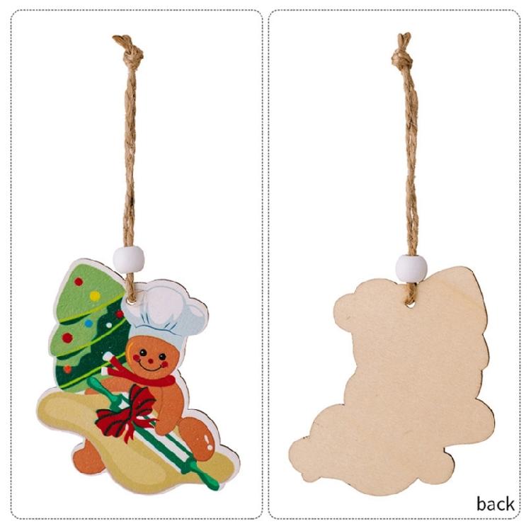 Artistic Wood Gingerbreads Man Ornament Delicate Wood Gingerbreads Man Hanging Ornament Charm For Family Holiday Fun
