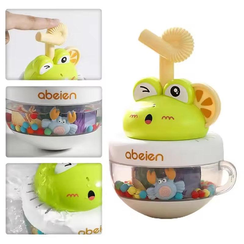 New Bath Toys for Baby Water Game Frog Model Faucet Shower Water Spray Toy For Children Squirting Sprinkler Bathroom Kids Gift зелёный