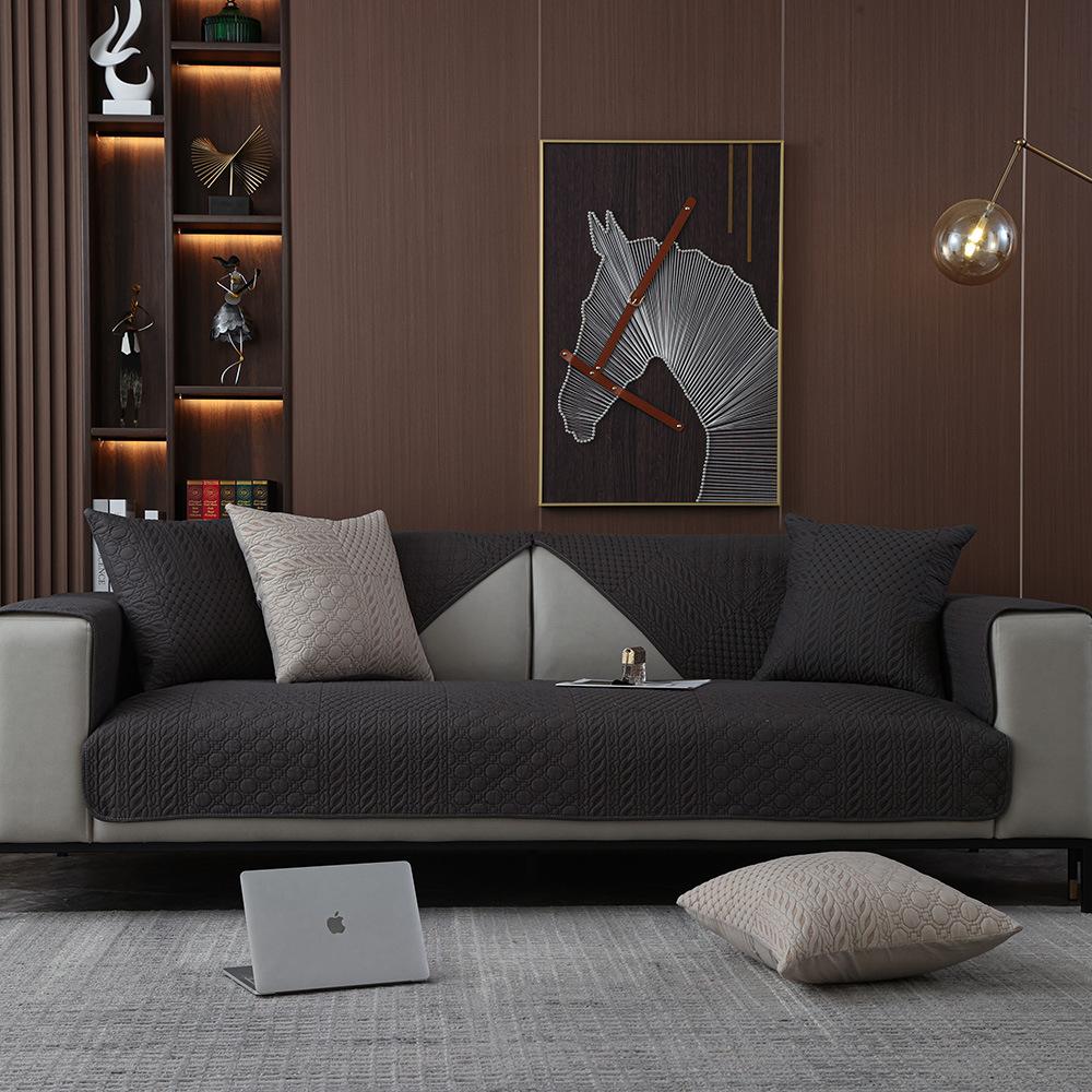 Tkaniny bawełniane Cztery pory roku Uniwersalna antypoślizgowa poduszka na sofę Nowoczesna minimalistyczna kombinacja Pokrowiec na siedzisko sofy Pokrowiec