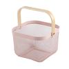 Fruit Colander Metal Material Comfortable Portable Handle Wear Resistant Practical Vegetable Drain Basket for Kitchen