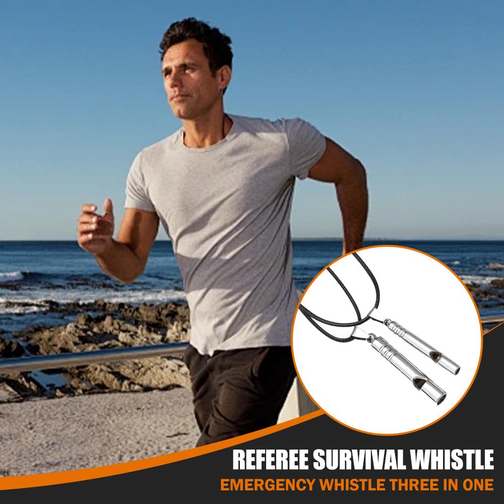 NEW Titanium Emergency Whistle Loud Portable Keychain Necklace Whistle EDC Keyring for Emergency Survival Outdoor Hiking Camping