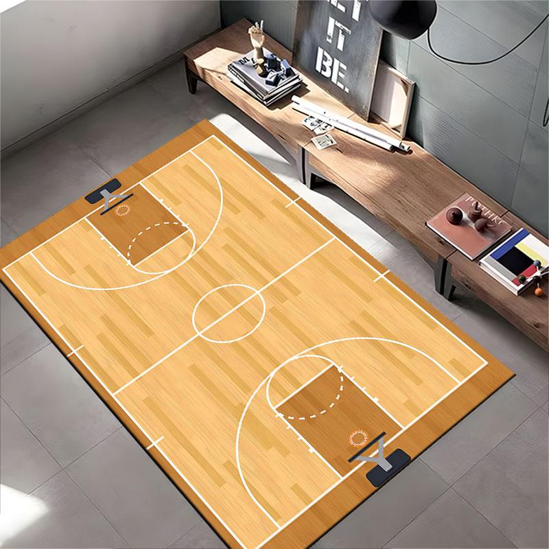 Basketball Court Pattern Carpet suitable as a non-slip mat for the living room or bedroom sofa