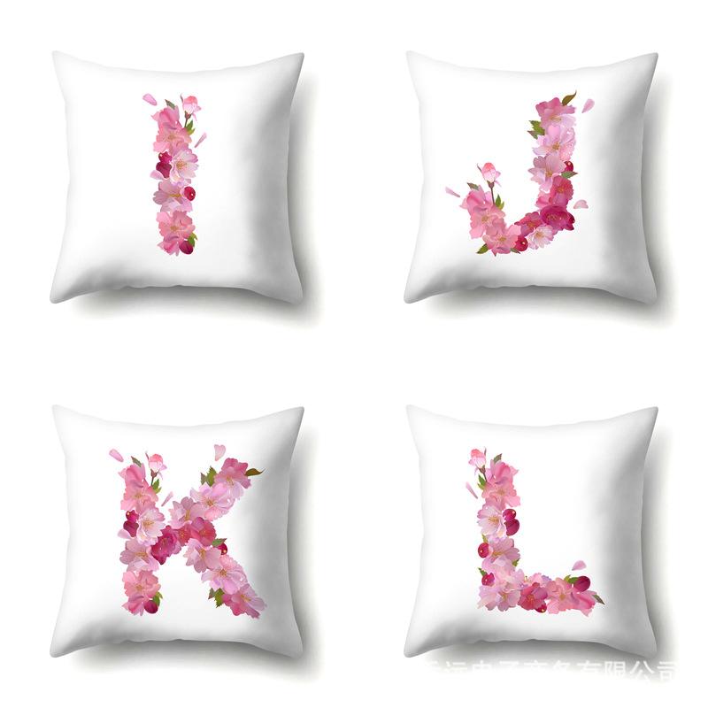 Polyester Kissenbezug Heim Auto Dekoration Druck Kissenbezug 26 Englische Buchstaben Kissenbezug