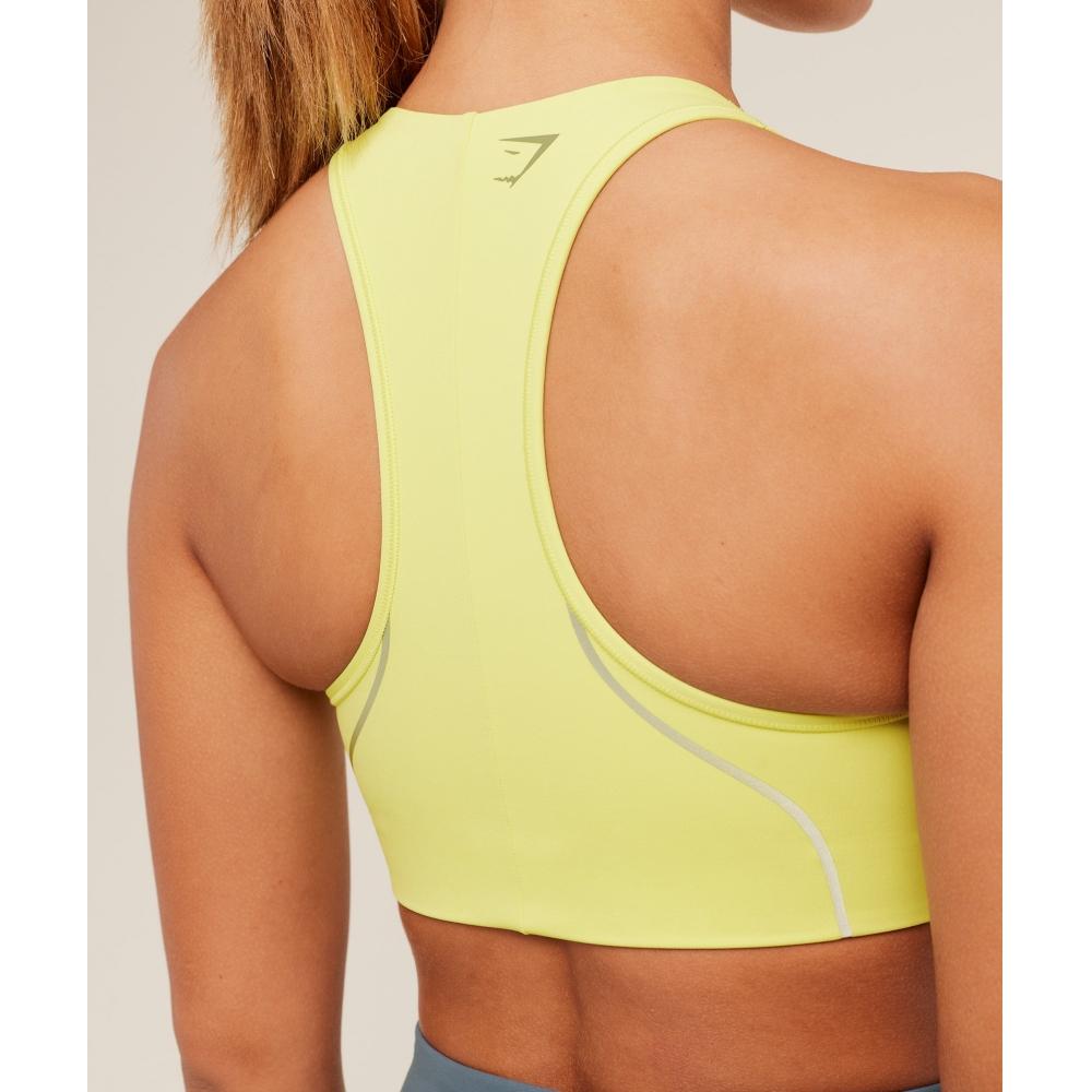 Gymshark Running Sports Bra Sorbet Yellow B9a7r Ybtx