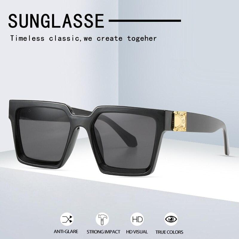 Square Sunglasses Men Luxury Designer Men Eyeglasses Luxury Retro High Quality UV400 Gafas De Sol Hombre