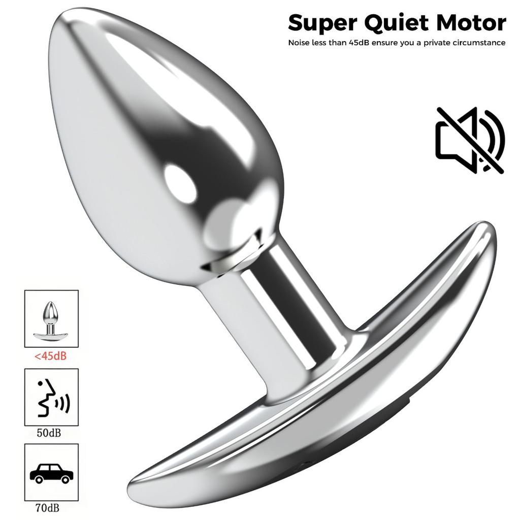 Metal Anal Plug Vibrator Butt Plug Prostate Massager Multi-frequency Vibration Masturbation Sex Toy for Men Women Remote Control