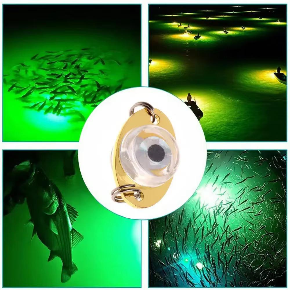 5 Stück/Los LED Fischlampe Mini Angelköder Licht LED Tiefsee Unterwasser Augenform Angeln Tintenfischangeln Köder Leuchtender Köder