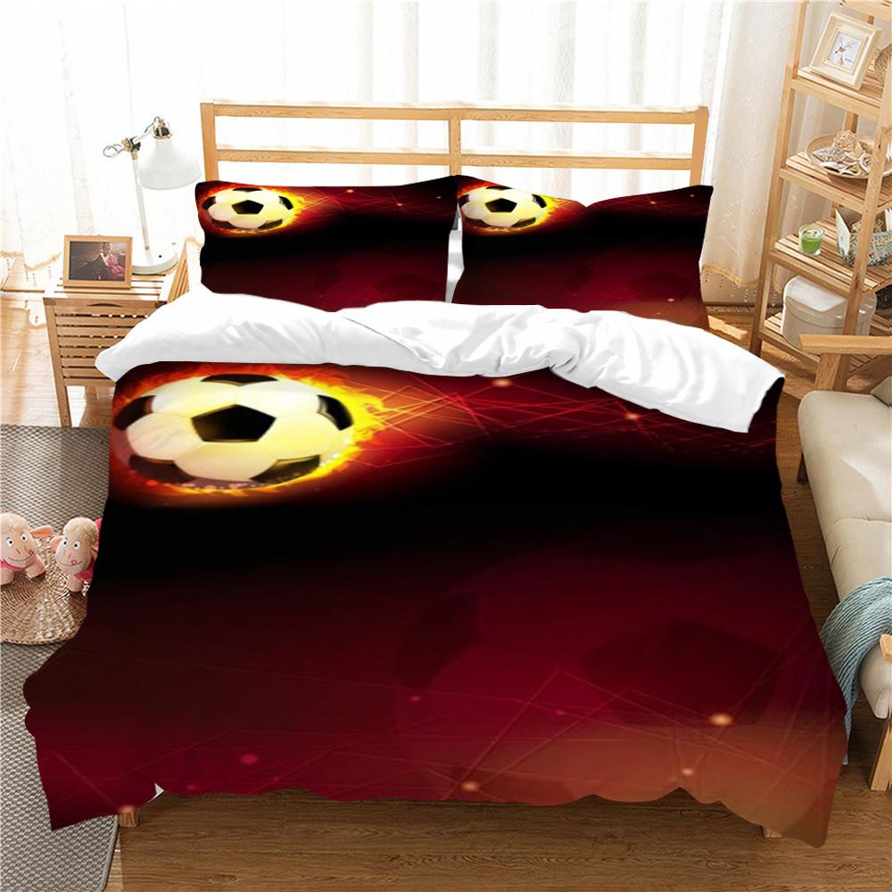 3D Soccer Printing Duvet Cover Set with Pillowcase Luxury Home Textiles Soft Bedding Set Children Twin Single Size Cool Bed Sets