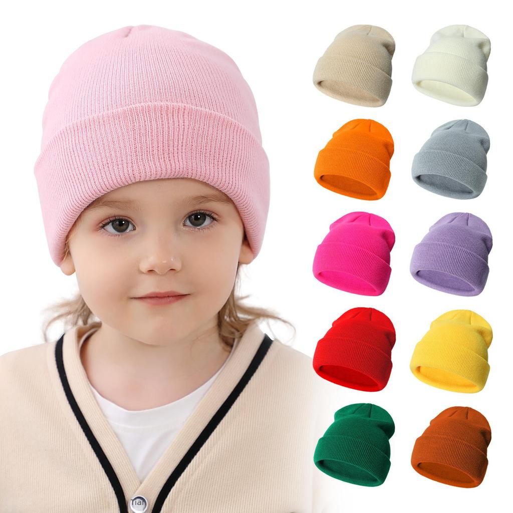 2023 Autumn/Winter Wool Knitted Baby Hats – Unisex Pullover for Boys & Girls