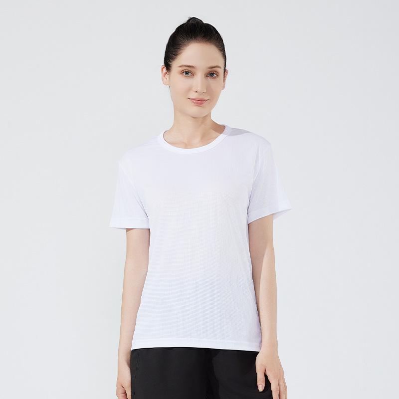 Unisex Quick-Dry Short Sleeve Running T-shirt - Solid Color Sportswear