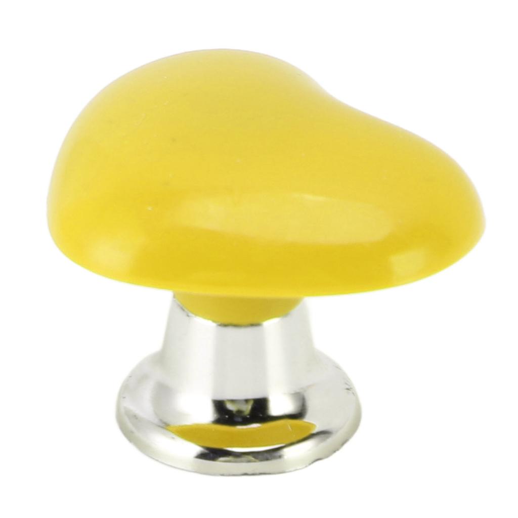 Heart Shaped Toilet Tank Button Plastic Nail Friendly Toilet Push Button Press Tool Yellow