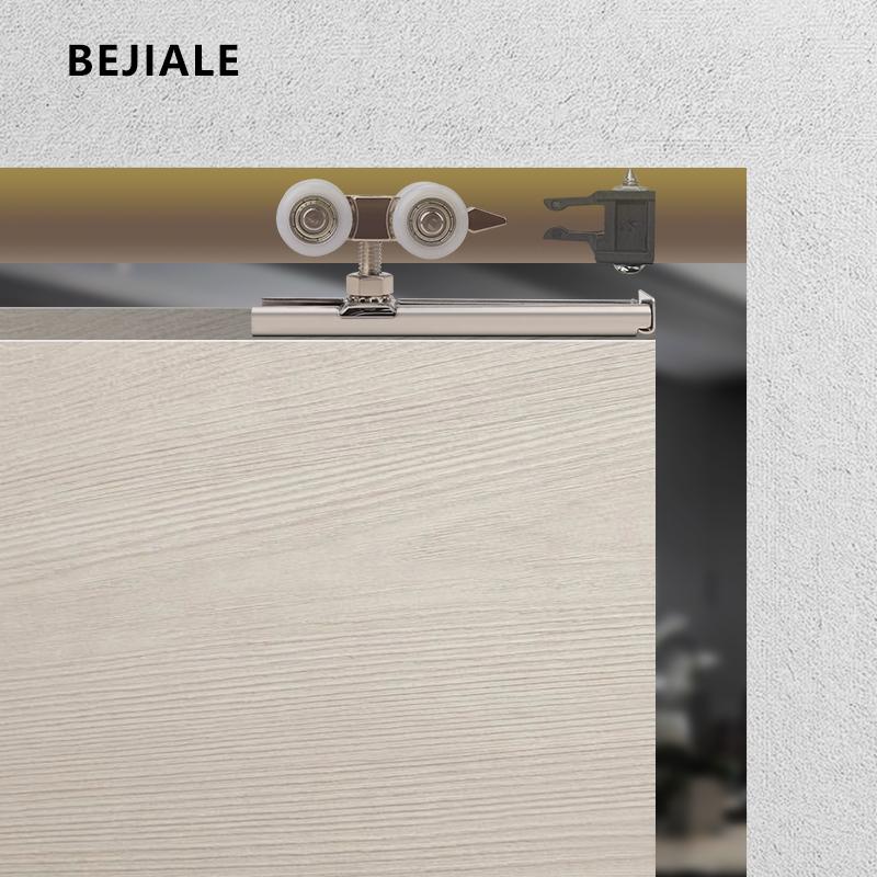 Wooden Door Hanging Wheel Silent Guide Rail Pulley Plug-in Bathroom Kitchen Hanging Sliding Door Sliding Door Top Track